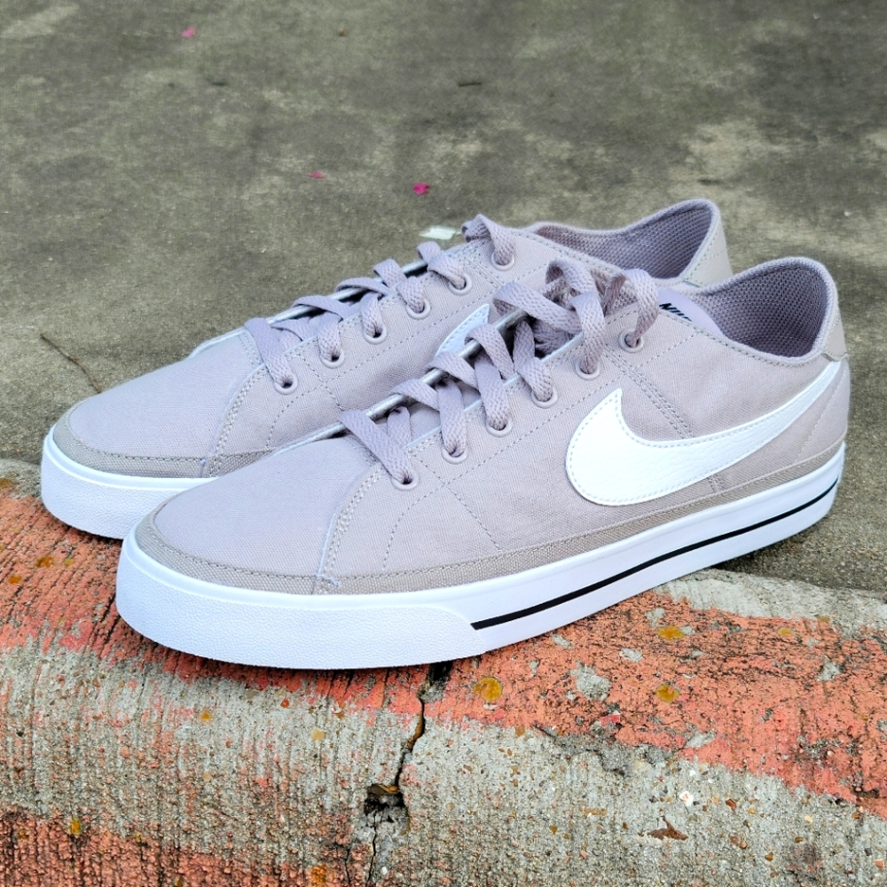 NWT Nike Court Legacy Grey Canvas Shoe Sz 9.5